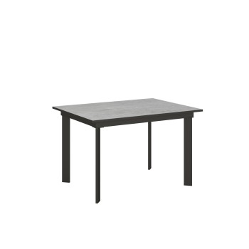 Mesa Cumar - Mesa extensível 90x120/180 cm, estrutura em freixo branco antracite.