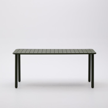 Mesa de exterior Brai em aço galvanizado cinza escuro, 180 x 90 cm