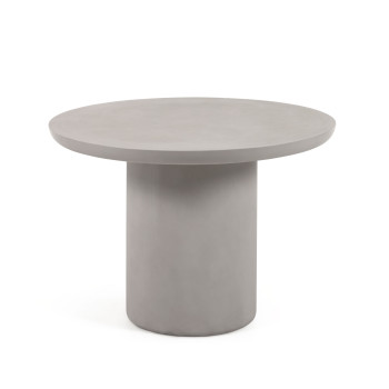 Mesa redonda Taimi para exterior, em concreto, Ø 110 cm