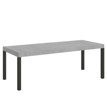 Mesa Everyday Premium com pés em antracite D.90 - Mesa extensível 90x200/304 cm Everyday Premium em freixo branco com pés em antracite