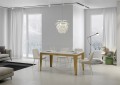 Mesa extensível 90x180/284 cm com estrutura dourada Flame Evolution