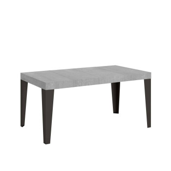 Mesa Flame Premium com pés em antracite D.90 - Mesa extensível 120/224x90 cm Flame Premium em freixo branco com pés em antracite
