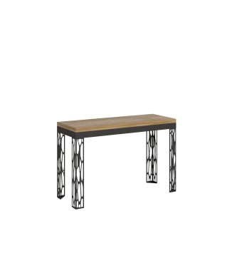 Mesa dupla Ghibli - 120x45/90 cm Mesa dobrável dupla Ghibli em carvalho natural com estrutura em antracite