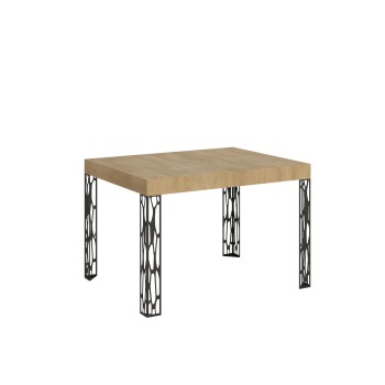 Mesa Ghibli - Mesa extensível 80x120/204 cm, estrutura em freixo branco antracite.