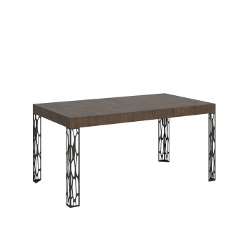 Mesa Ghibli - Mesa extensível 90x160/264 cm, estrutura em freixo branco antracite.