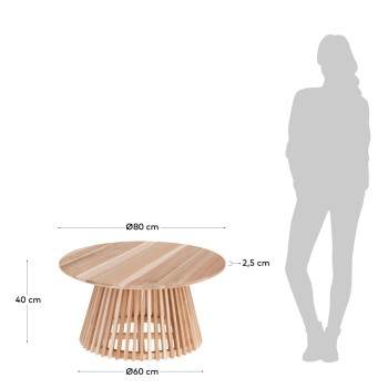 Mesa Jeanette Ø 80 cm natural