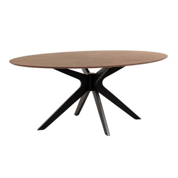 Mesa Naanim 180 x 110 cm com acabamento em nogueira