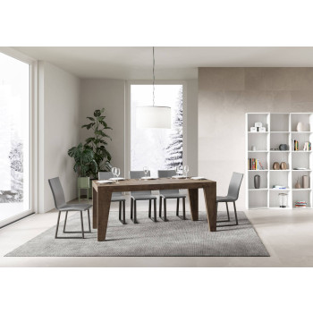 Mesa Naxy D.90 - Mesa extensível 160/264x90 cm Naxy em freixo branco