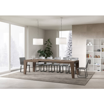 Mesa Naxy D.90 - Mesa extensível 160/264x90 cm Naxy em freixo branco