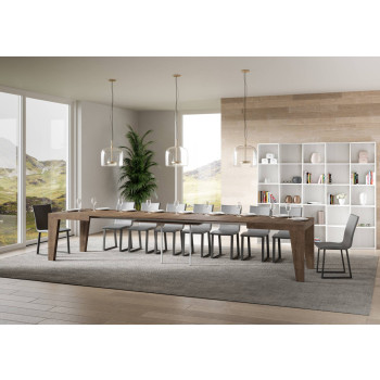 Mesa Naxy D.90 - Mesa extensível 160/420x90 cm Naxy em freixo branco