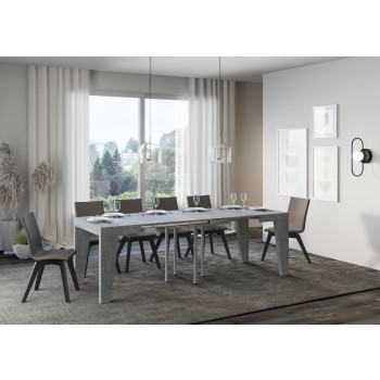 Mesa Naxy D.90 - Mesa extensível 90/246x90 cm Naxy em freixo branco
