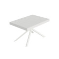 Mesa extensível Niket 90x120/224 cm com pés brancos