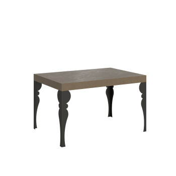 Mesa Paxon com pés em antracite D.90 - Mesa extensível 120/380x90 cm. Mesa Paxon em freixo branco com pés em antracite.