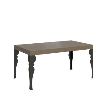 Mesa Paxon com pés em antracite D.90 - Mesa extensível 160/420x90 cm. Mesa Paxon em freixo branco com pés em antracite.