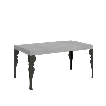 Mesa Paxon com pés em antracite D.90 - Mesa extensível 160/420x90 cm. Mesa Paxon em freixo branco com pés em antracite.