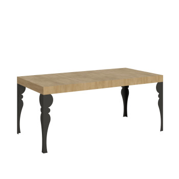 Mesa Paxon com pés em antracite D.90 - Mesa extensível 200/304x90 cm. Mesa Paxon em freixo branco com pés em antracite.
