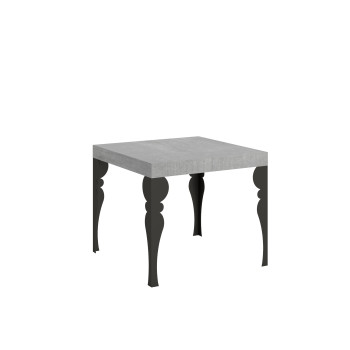 Mesa Paxon com pés em antracite D.90 - Mesa extensível 90/246x90 cm. Mesa Paxon em freixo branco com pés em antracite.