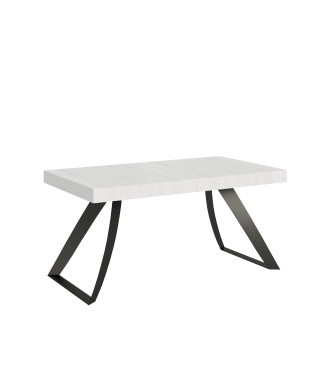 Mesa Proxy Antracite - Mesa extensível 90x160/264 cm com estrutura em freixo branco antracite.