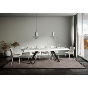 Mesa Proxy Premium Antracite - Mesa extensível 90x180/284 cm com estrutura em freixo branco antracite.
