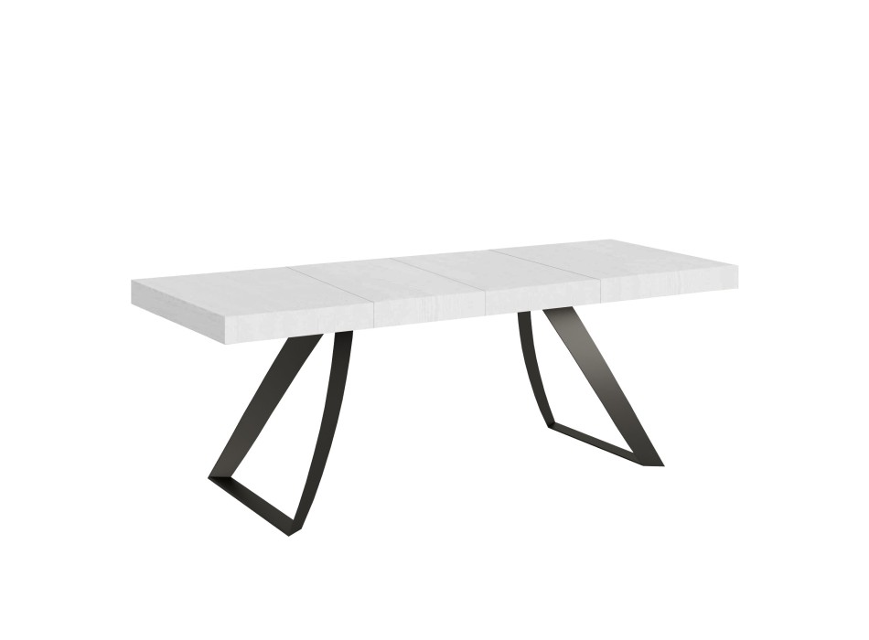 Mesa Proxy Premium Antracite - Mesa extensível 90x180/284 cm com estrutura em freixo branco antracite.