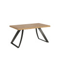 Mesa extensível Tabira 90x160/260 cm, sem casca, pés em antracite