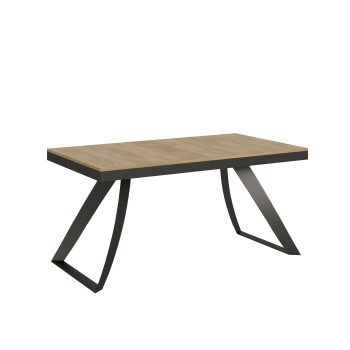 Mesa Proy Evolution Antracite - Mesa extensível 90x160/264 cm com estrutura em freixo branco antracite.