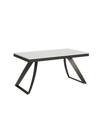 Mesa Proy Evolution Antracite - Mesa extensível 90x160/264 cm com estrutura em freixo branco antracite.