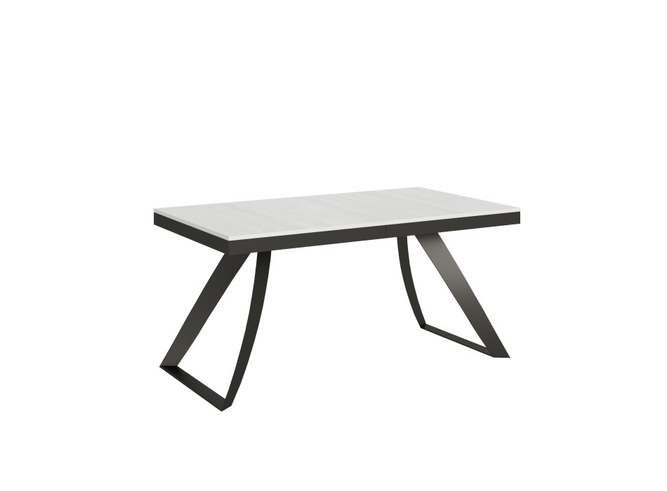 Mesa Proy Evolution Antracite - Mesa extensível 90x160/264 cm com estrutura em freixo branco antracite.