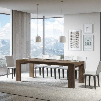 Mesa Roxell Premium D.90 - Mesa extensível 130/234x90 cm Roxell Premium Freixo Branco