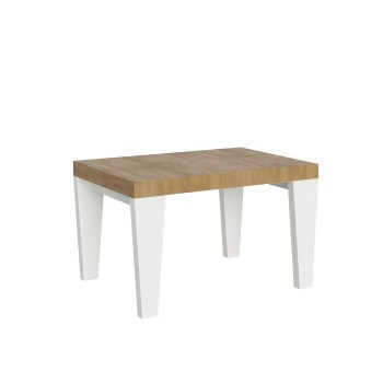 Mesa Spimbo Mix - Mesa extensível 90x130/390 cm Spimbo Mix com tampo em freixo branco e pés em nogueira