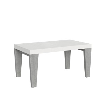 Mesa Spimbo Mix - Mesa extensível 90x160/264 cm Spimbo Mix com tampo em freixo branco e pés em nogueira