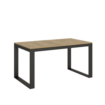 Mesa Tecno Evolution P.90 - Mesa extensível 160/264x90 cm. Estrutura em freixo branco e pés em antracite.