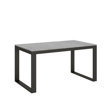 Mesa Tecno Evolution P.90 - Mesa extensível 160/264x90 cm. Estrutura em freixo branco e pés em antracite.