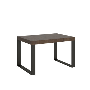 Mesa Tecno Premium D.90 - Mesa extensível 120/224x90 cm Tecno Premium em freixo branco com pés em antracite