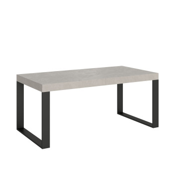 Mesa Tecno Premium D.90 - Mesa extensível 180/440x90 cm Tecno Premium em freixo branco com pés em antracite