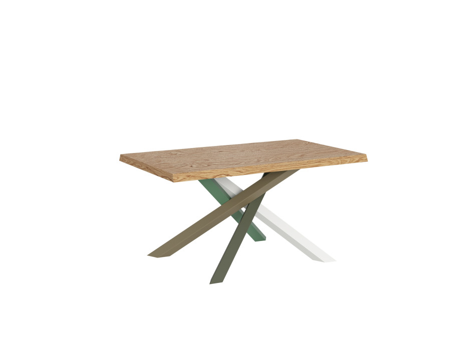 Pés de mesa Versalux em madeira maciça com acabamento rústico, conjunto 4/A - Mesa extensível 90x140/240 cm. Pés Versalux em carvalho com acabamento rústico, conjunto 4/A.