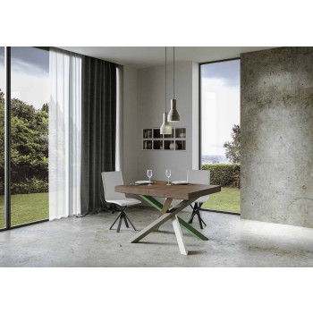 Mesa Volantis Color 4/A P.90 - Mesa extensível 130/234x90 cm Volantis com pés multicoloridos em freixo branco 4/A