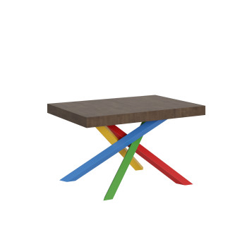 Mesa Volantis Color 4/B P.90 - Mesa extensível 130/234x90 cm Volantis com pés multicoloridos em freixo branco 4/B