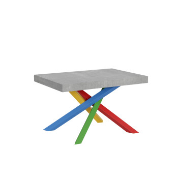 Mesa Volantis Color 4/B P.90 - Mesa extensível 130/234x90 cm Volantis com pés multicoloridos em freixo branco 4/B