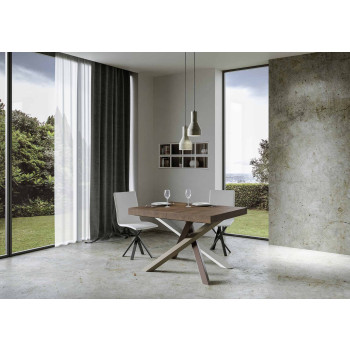 Mesa Volantis Color 4/C P.90 - Mesa extensível 130/234x90 cm Volantis com pés multicoloridos em freixo branco 4/C