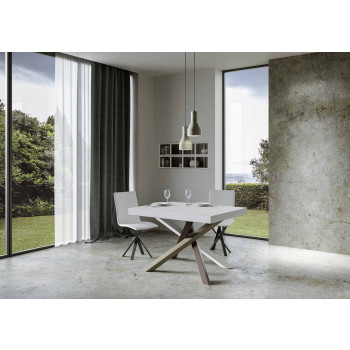 Mesa Volantis Color 4/C P.90 - Mesa extensível 130/234x90 cm Volantis com pés multicoloridos em freixo branco 4/C