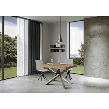 Mesa Volantis Color 4/C P.90 - Mesa extensível 130/234x90 cm Volantis com pés multicoloridos em freixo branco 4/C