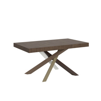 Mesa Volantis Color 4/C P.90 - Mesa extensível 160/420x90 cm Volantis com pés multicoloridos em freixo branco 4/C