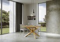 Mesa extensível 90x120/380 cm Volantis Evolution com estrutura dourada