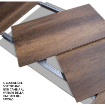 Mesa Volantis Multicolorida - Mesa extensível 90x160/264 cm com estrutura em freixo branco.