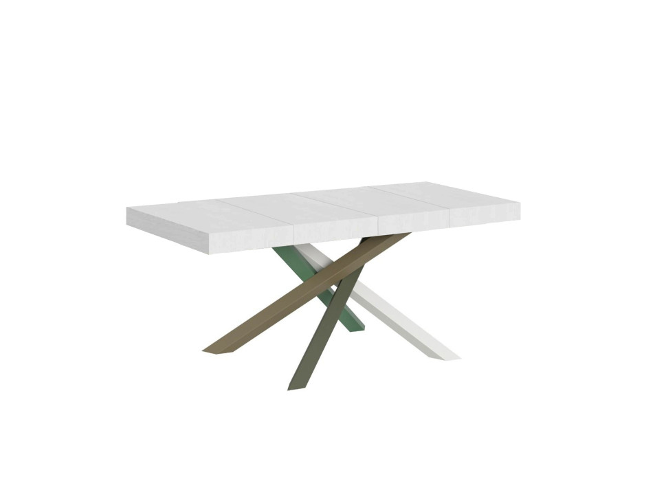 Mesa Volantis Premium Color 4/A P.90 - Mesa extensível 130/234x90 cm Volantis Premium com pés multicoloridos em freixo branco 4/A