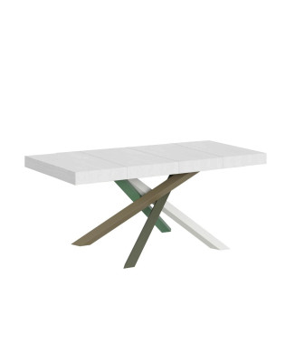 Mesa Volantis Premium Color 4/A P.90 - Mesa extensível 140/244x90 cm Volantis Premium com pés multicoloridos em freixo branco 4/A