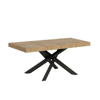 Mesa Volantis Premium com pés em antracite P.90 - Mesa extensível 130/390x90 cm. Pés em freixo branco Volantis Premium em antracite.