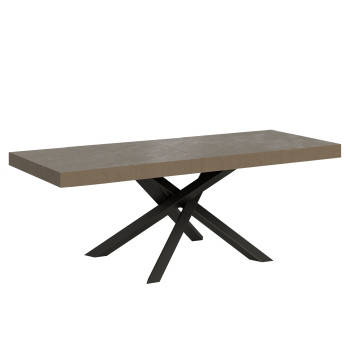 Mesa Volantis Premium com pés em antracite P.90 - Mesa extensível 160/420x90 cm. Pés Volantis Premium em freixo branco com acabamento em antracite.