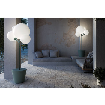 Luminária de chão ÁRVORE DE LUZES, cor açafrão